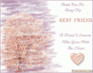 My Best Friend Thank you for being Facebook Graphic