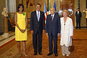 President Obama & Family Arriving In Rome For G8 (Michelle Obama)