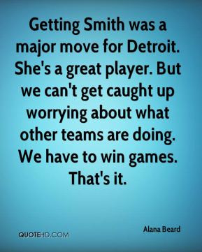 Getting Smith was a major move for Detroit. She's a great player. But ...