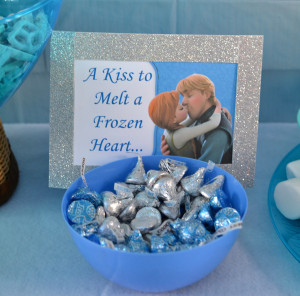 Kiss to melt a frozen heart idea food birthday