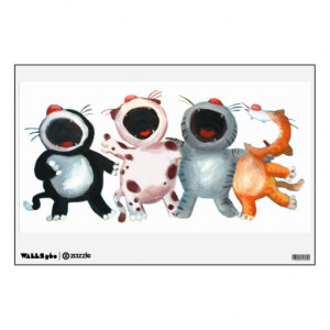 Funny Choir Singing Cats Wall Decor