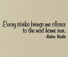 ... VINYL WALL DECALS STICKERS HOME MURAL LETTERING QUOTE BASEBALL YANKEES