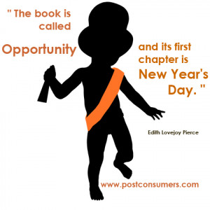 The book is called opportunity, and its first chapter is New Year’s ...