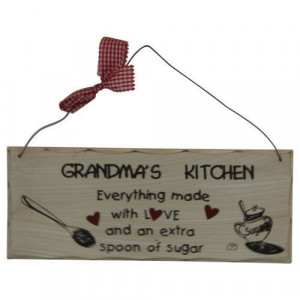 Kitchen Baking Quote Wood Sign Plaque - Home Wall Decor - Gift ...