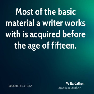 Willa Cather Age Quotes
