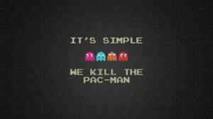 video games text humor cubes Pac-Man squares retro games pixel art ...