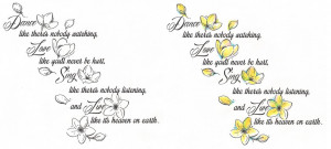 Jasmine Flowers w/Quote by TattooSavage
