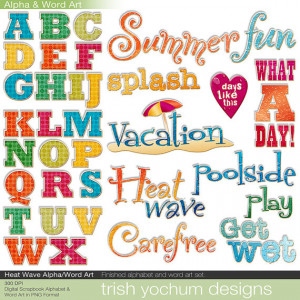- Summer Clipart Alphabet Scrapbook Quotes & Sayings - Scrapbooking ...