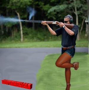 Obama shoots a gun like he throws a baseball.-obama-skeet-photoshop1 ...
