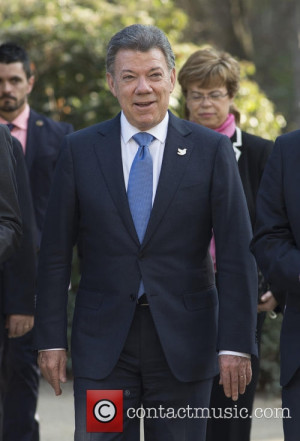Juan Manuel Santos Colombia 39 s President Juan Manuel Santos arriving