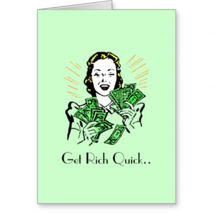 Retro Fun Get Rich Quick Count Your Blessings Card
