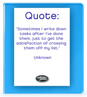 Organizing Quote #10 – Take Pride in Your Completed Chores