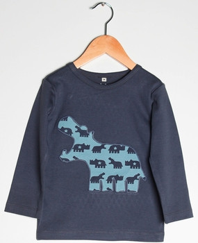 Urban Elk baby t-shirt, Hungry Hippo 100% organic cotton