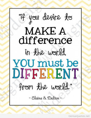 You must be different quote