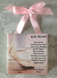 Small 4 Personalized Dance Recital Message Tile by CreatedByMechel, $ ...