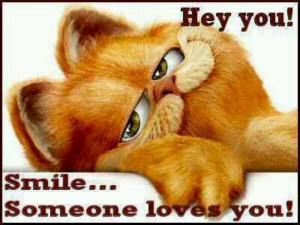 Garfield smile someone loves you
