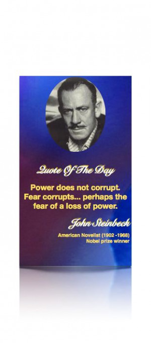 John Steinbeck, American writer & Nobel Prize winner