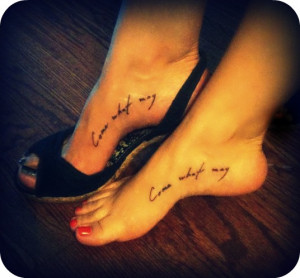 My foot and my sisters' now have a matching 