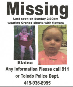 18-month-old Elaina Steinfurth vanished in East Toledo and now cops ...