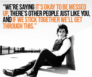 ... And if we stick together we’ll get through this.” — Gerard Way