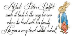 Peter Rabbit Wall Quote and Wall Decal Art by DecorU on Etsy, $42.99