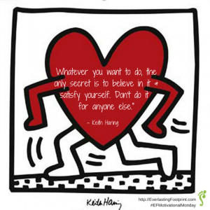 ... Everlasting Footprint Motivational Monday Keith Haring World AIDS Day