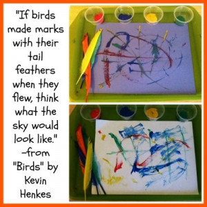 Bird activities for Kids: Paint with Feathers - quote from 