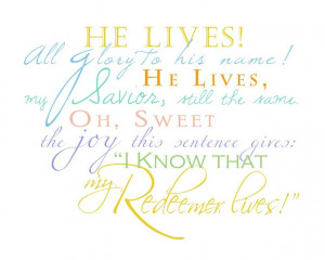 LDS Easter word art - colored