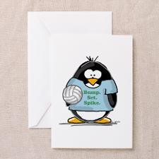volleyball bump set spike Pen Greeting Card for