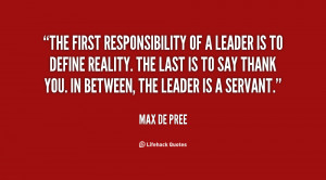 Images of Responsibility as a Leader Quotes