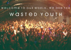 concert, hadouken!, party, people, quote, wasted youth
