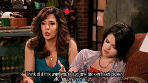 ... selena gomez, wizards of waverly place, broken heart, love and quote