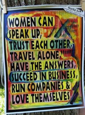 WOMEN CAN Speak Up Inspirational Quote11x14 FEMINIST Motivational ...