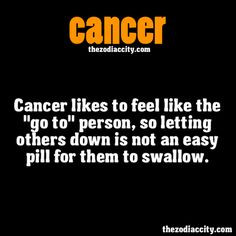 ZODIAC CANCER FACTS - Cancer likes to feel like the “go to” person ...
