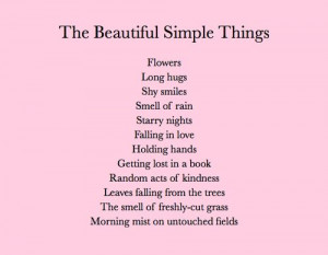 The beautiful simple things in life...