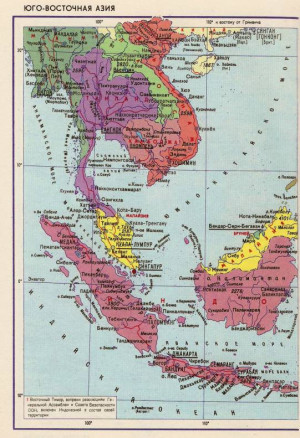 Southeastern Asia aviation chart: Bangkok, Singapore, Borneo, Brunei ...