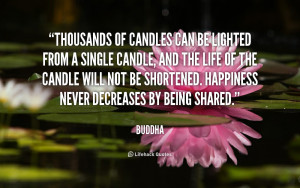 Buddha Quotes Happiness Never Decreases Being Shared
