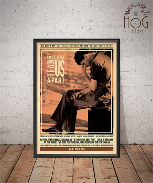 Ian Curtis - Quote Retro Poster - Music Legends Series