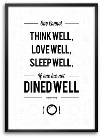 Virginia Woolf Food Courts Wall Dcor Framed Quotes Poster