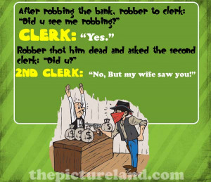 Cartoon Picture Jokes About Bank Robbery