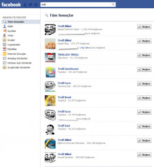 Troll Facebook Arama Bilimi
