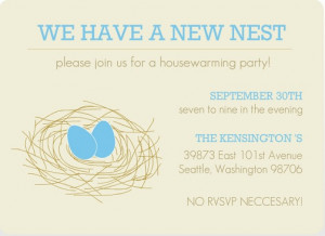 New Nest Housewarming Party Invitations