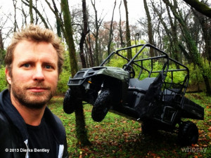 ... ATV. The only problem; heimmediately tried to climb a tree with it and