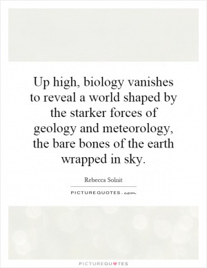 Up high, biology vanishes to reveal a world shaped by the starker ...