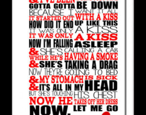 A3 The Killers Mr.Brightside Prin t Typography song music lyrics for ...