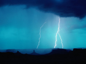 Lightning Over Great Basin Desert, Four Corners Monument Navajo Tribal ...