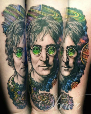 John Lennon tattoo by Adam stoner