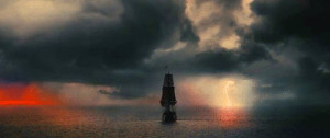 ... dark ocean sea ship pirates sail thunderstorm bad weather dailytumblr