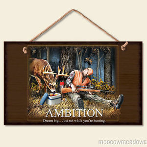 ... -Deer-Sign-Hunter-Ambition-Lodge-Hunting-Plaque-Redneck-Picture-Decor