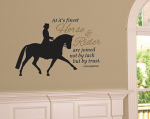 Dressage Rider horse decal • equestrian decor • horse quote wall ...